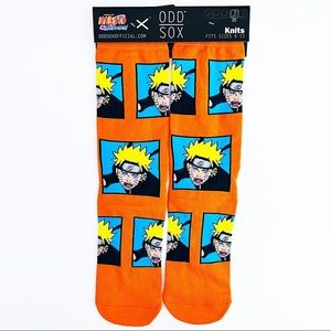 Odd Sox Naruto Shippuden Crew Socks Mens Womens Anime Cartoon Orange Gift New
